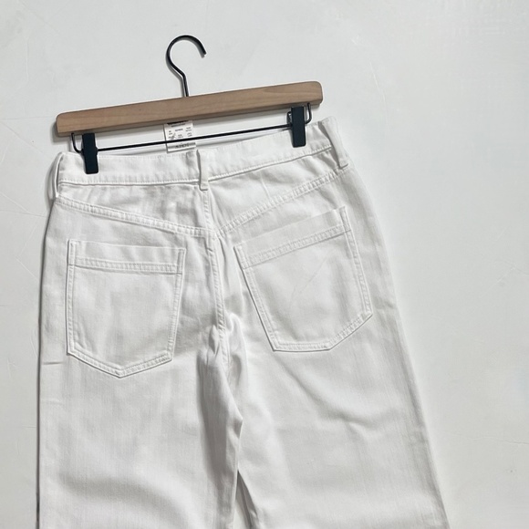 NWT!! J. CREW Factory White Drapey Denim Trousers Jeans High Waist Size 28 - Picture 9 of 13